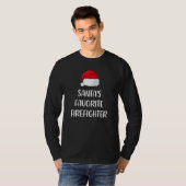 Santas Favorite Firefighter Christmas   Pajama Xma T-Shirt (Vorne ganz)