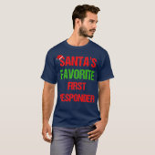 Santas Favorite First Responder Funny Christmas T-Shirt (Vorne ganz)