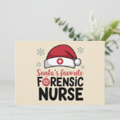 Santas Favorite Forensic Nurse Weihnachten (Stehend Vorderseite)
