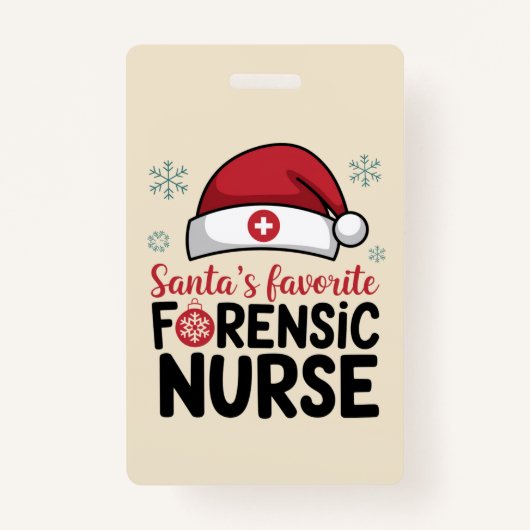 Santas Favorite Forensic Nurse Weihnachten Ausweis (Vorderseite)