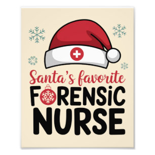 Santas Favorite Forensic Nurse Weihnachten Fotodruck