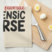 Santas Favorite Forensic Nurse Weihnachten Geschirrtuch (Viertel Falte)