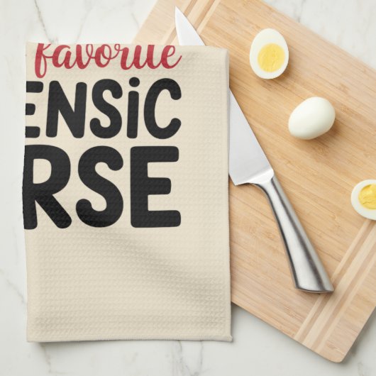 Santas Favorite Forensic Nurse Weihnachten Geschirrtuch (Viertel Falte)