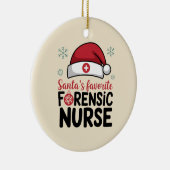 Santas Favorite Forensic Nurse Weihnachten Keramik Ornament (Rechts)