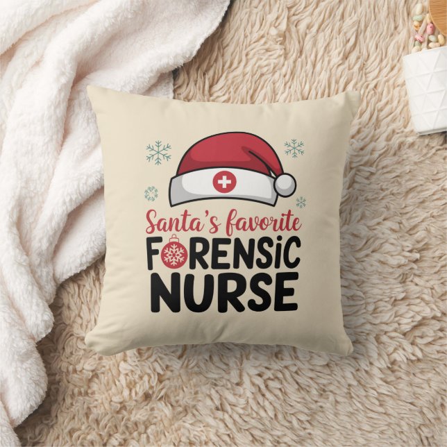 Santas Favorite Forensic Nurse Weihnachten Kissen (Decke)