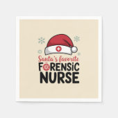 Santas Favorite Forensic Nurse Weihnachten Serviette (Vorderseite)
