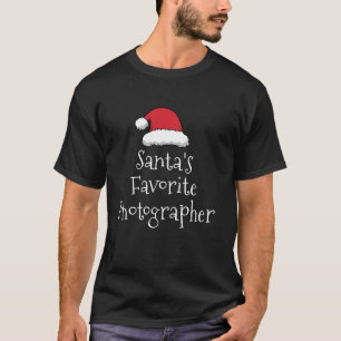 Santas Favorite Fotograf Weihnachten Funny Geschen T-Shirt