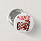 Santas Favorite Funny Naughty Adult Weihnachten We Button (Vorne & Hinten)