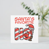 Santas Favorite Funny Naughty Adult Weihnachten We Einladung (Stehend Vorderseite)