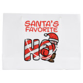 Santas Favorite Funny Naughty Adult Weihnachten We Große Geschenktüte (Rückseite)
