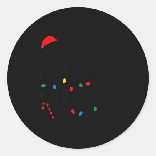 Santa's Favorite Helper Funny Christmas Runder Aufkleber (Vorderseite)