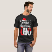 Santa's Favorite Ho Christmas Lights Merry Christm T-Shirt (Vorne ganz)