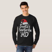 Santa's Favorite Ho Funny Christmas Women Xmas San T-Shirt (Vorne ganz)