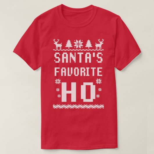 Santas Favorite Ho Funny Weihnachten Weihnachten K T-Shirt (Design vorne)