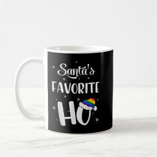 Santas Favorite Ho Gay Christmas Rainbow Lesbian F Kaffeetasse