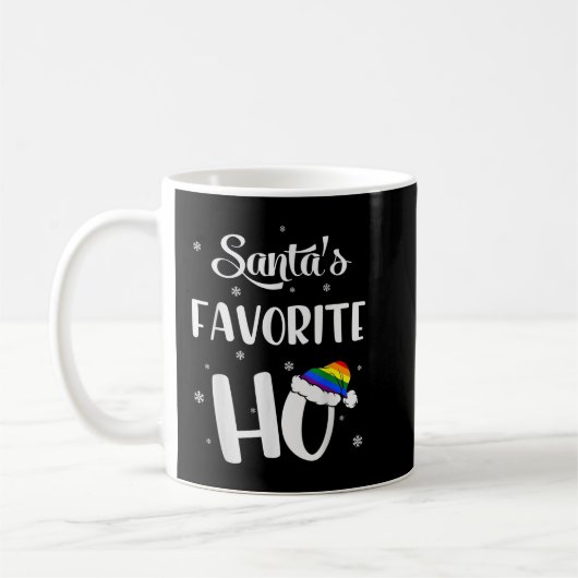 Santas Favorite Ho Gay Christmas Rainbow Lesbian F Kaffeetasse (Links)