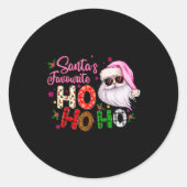 Santa's Favorite Ho Ho Ho Santa Claus Nk Christmas Runder Aufkleber (Vorderseite)