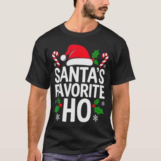 Santa's Favorite Ho Shirt Adult Kids Funny Christm (Vorderseite)