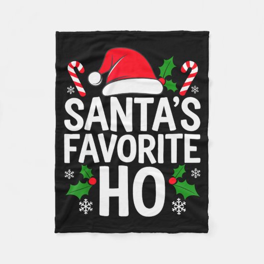 Santa's Favorite Ho Shirt Adult Kids Funny Christm Fleecedecke (Vorderseite)