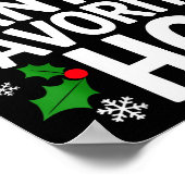 Santa's Favorite Ho Shirt Adult Kids Funny Christm Poster (Ecke)