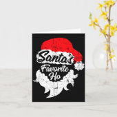 Santas Favorite Ho Shirt Funny Adult Girl Christma Karte (Gelbe Blume)