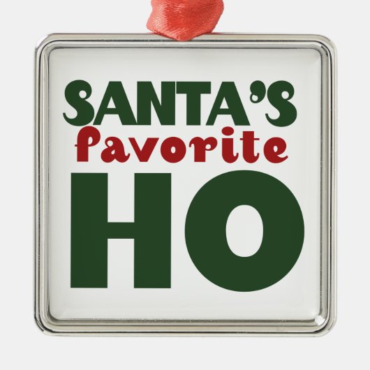 Santas Favorite HO Silbernes Ornament (Vorne)