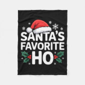 Santa's Favorite Ho Tee Funny Christmas Graphic Fleecedecke (Vorderseite)