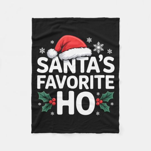 Santa's Favorite Ho Tee Funny Christmas Graphic Fleecedecke (Vorderseite)