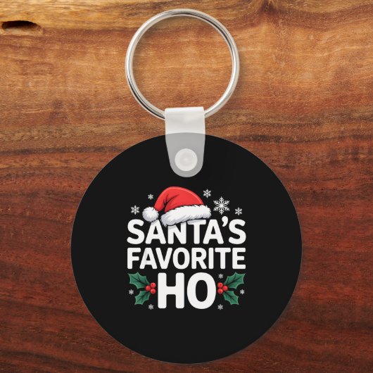 Santa's Favorite Ho Tee Funny Christmas Graphic  Schlüsselanhänger (Vorderseite)