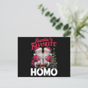 Santas Favorite Homo Gay Christmas LGBTQ Prix Feiertagspostkarte