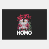 Santas Favorite Homo Gay Christmas LGBTQ Prix Geschenkpapier Set (Vorderseite)