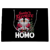 Santas Favorite Homo Gay Christmas LGBTQ Prix Große Geschenktüte (Vorderseite)