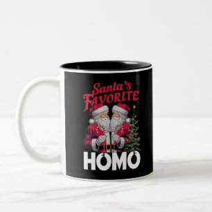 Santas Favorite Homo Gay Christmas LGBTQ Prix Zweifarbige Tasse