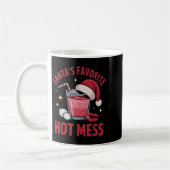 Santa's Favorite Hot Mess Christmas Funny Margarit Kaffeetasse (Links)