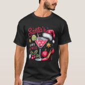 Santa's Favorite Hot Mess Christmas Martini T-Shirt (Vorderseite)