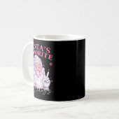 Santa's Favorite Hot Mess Funny Christmas Kaffeetasse (Vorderseite Links)