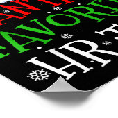 Santa's Favorite Hr Team Christmas Party  Poster (Ecke)