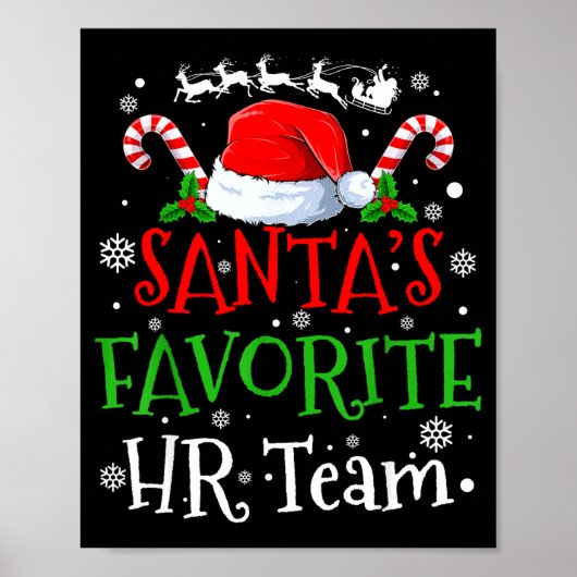 Santa's Favorite Hr Team Christmas Party  Poster (Vorne)