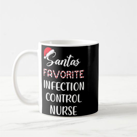 Santa's Favorite Infection Control Nurse Christmas Kaffeetasse (Links)