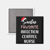 Santa's Favorite Infection Control Nurse Christmas Magnet (Vorderseite/Rückseite)
