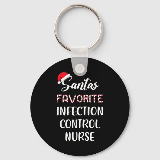 Santa's Favorite Infection Control Nurse Christmas Schlüsselanhänger (Vorderseite)