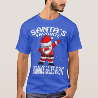 Santas Favorite Insurance Sales Agent Weihnachten T-Shirt