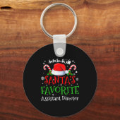 Santa's Favorite Istant Director Christmas Party  Schlüsselanhänger (Vorderseite)