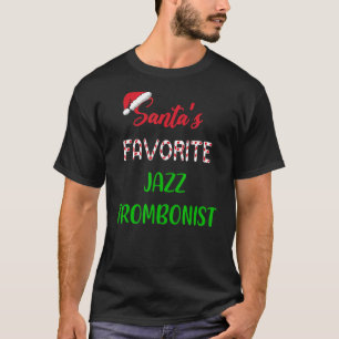 Santas Favorite Jazz Trombonist trombone Christm T-Shirt