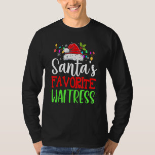 Santas Favorite Kellnerin Weihnachts-Weihnachtsman T-Shirt