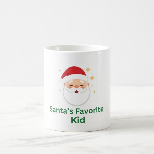 santas favorite kid mug kids christmas mug cute sa kaffeetasse (Mittel)