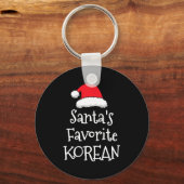 Santas Favorite Korean Christmas Funny Xmas Pajama Schlüsselanhänger (Vorderseite)