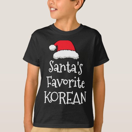 Santas Favorite Korean Christmas Funny Xmas Pajama T-Shirt (Vorderseite)