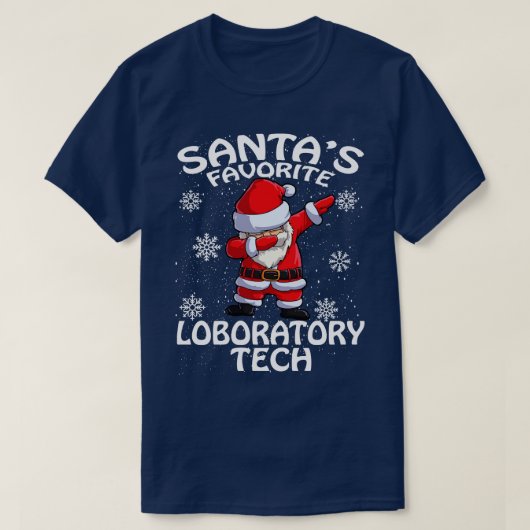 Santas Favorite Laboratory Tech Christmas T-Shirt (Design vorne)