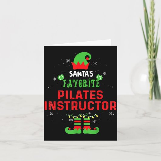 Santa's Favorite Lates Instructor Christmas Xmas G Karte (Vorderseite)